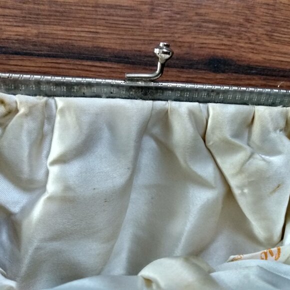 Vintage Silver Lame Purse Kisslock GOLDCO Cocktail Handbag - Picture 7 of 10